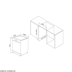 Máy Rửa Chén Âm Tủ Malloca WQP12-J7309K E5